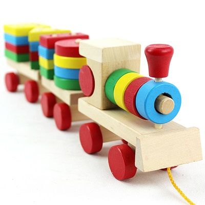 TREN EN MADERA FIGURAS GEOMETRICAS