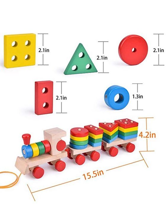 TREN EN MADERA FIGURAS GEOMETRICAS